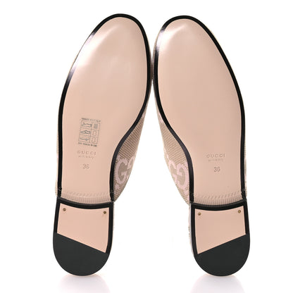 Gucci Monogram Macro GG Nappa Charlotte Womens Princetown Slippers 36 Beige Perfect Pink 6 of 9