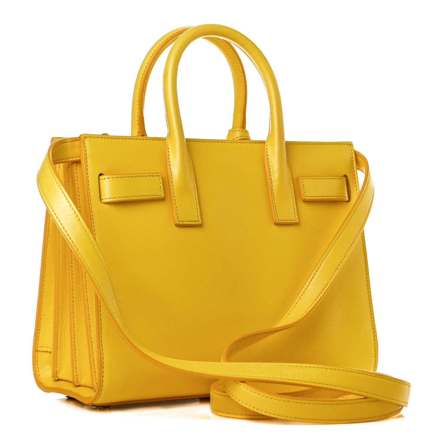 Saint Laurent Calfskin Nano Sac De Jour Jaune 2 of 11