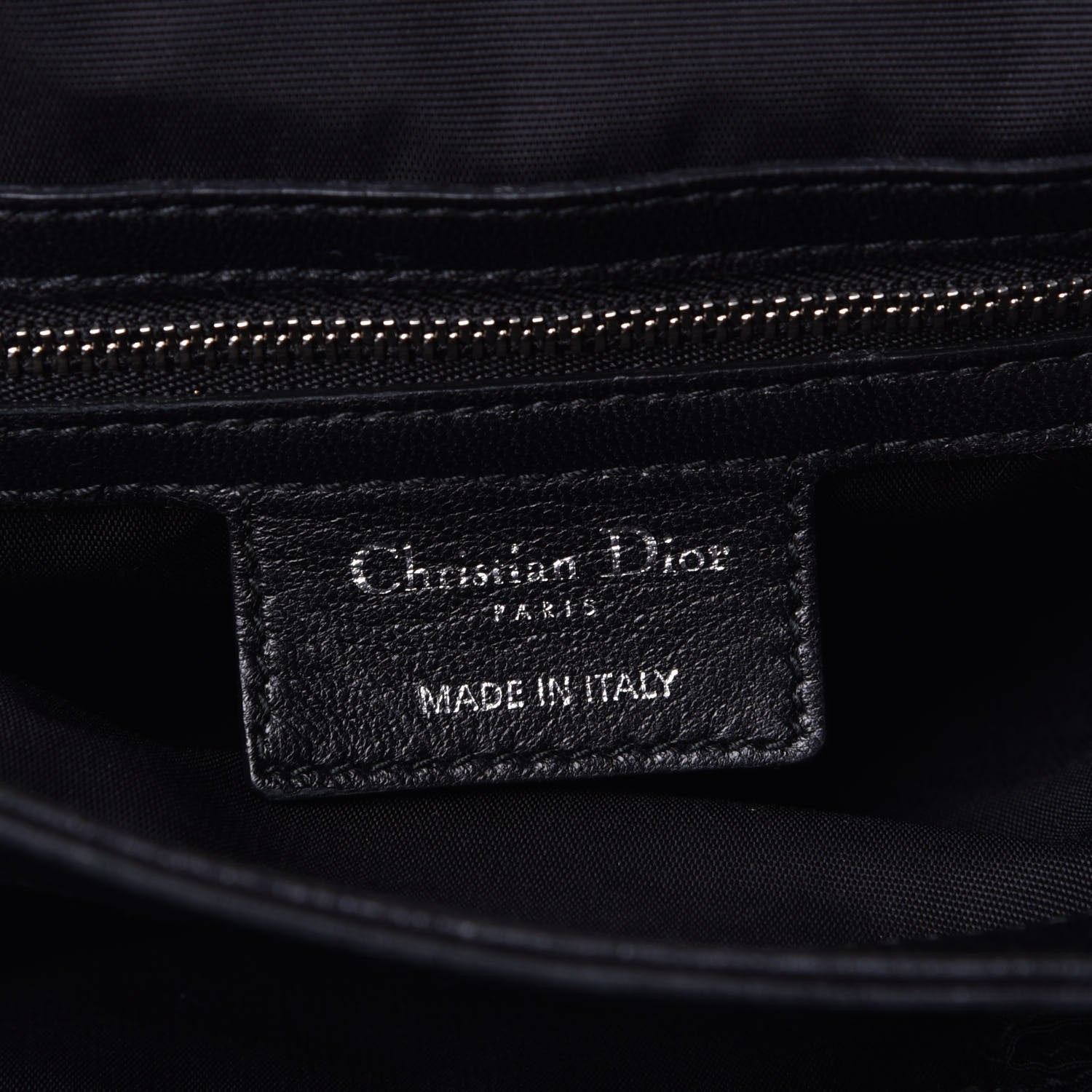 Christian Dior Lambskin Cannage Lock Tote Black 5 of 6