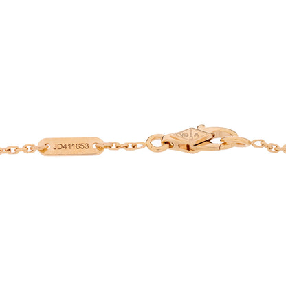 Van Cleef & Arpels 18K Rose Gold Carnelian Sweet Alhambra Bracelet 5 of 6