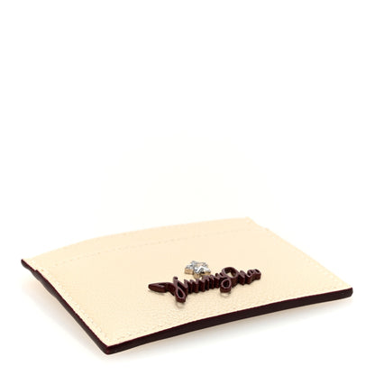Jimmy Choo Grainy Calfskin Aries Card Case Linen 4 of 6