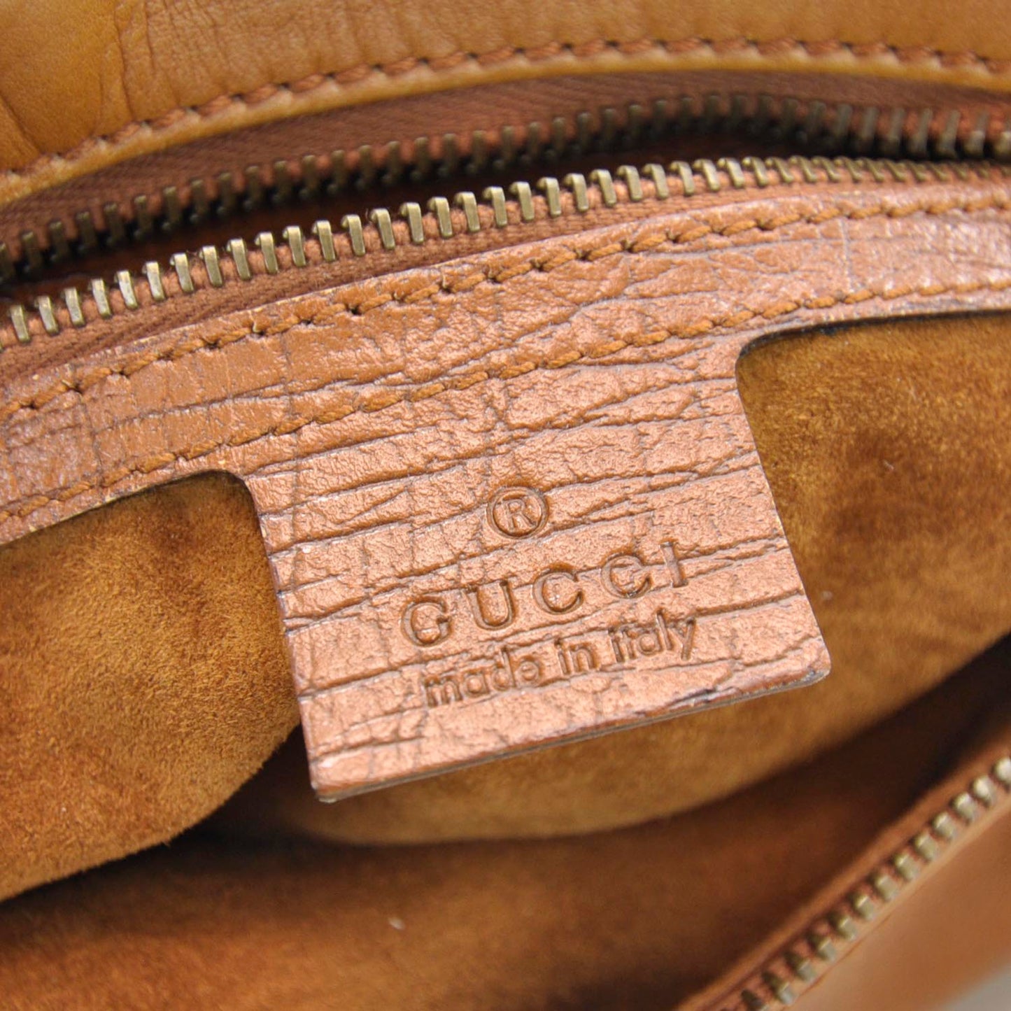 Leather Medium Horsebit Chain Hobo Tan