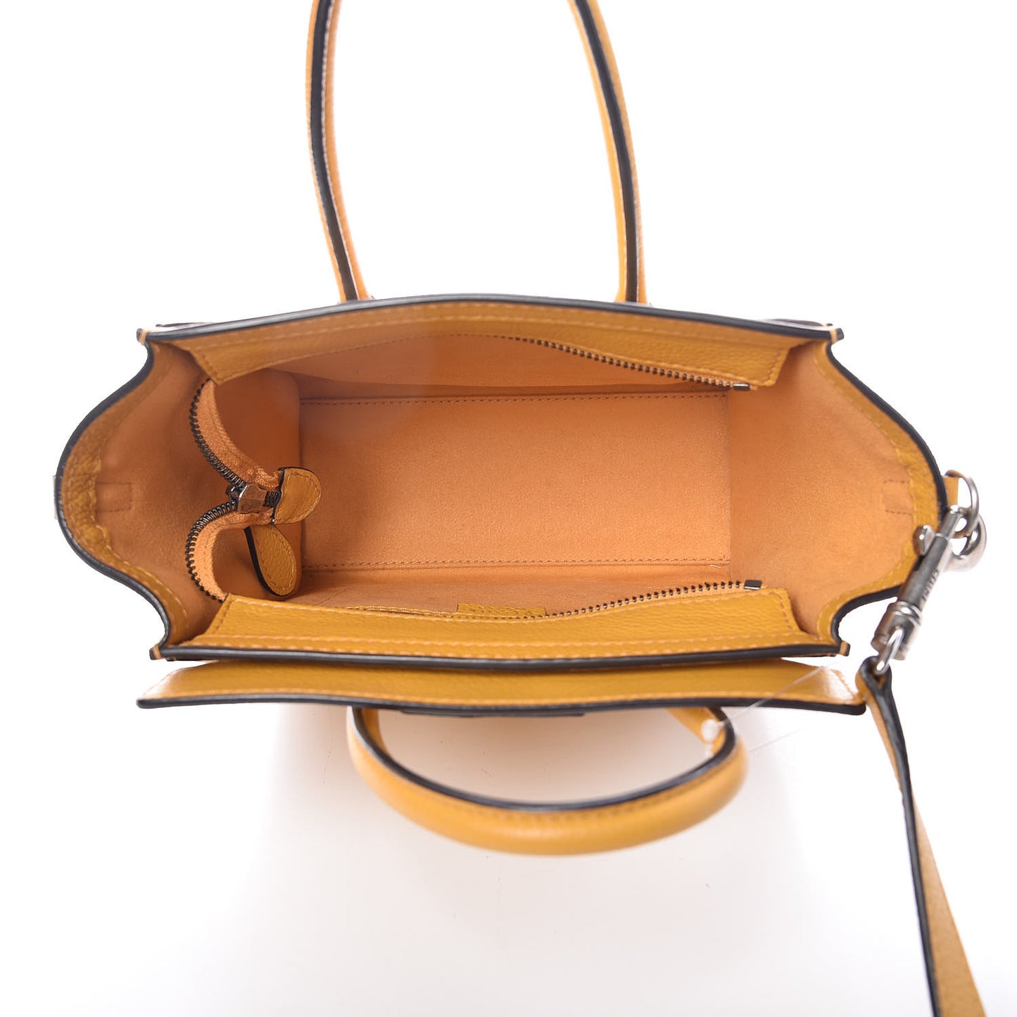Drummed Calfskin Nano Luggage Ocre