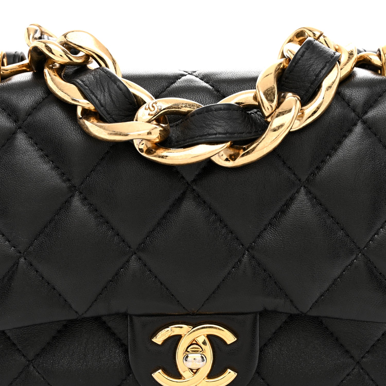 Chanel Lambskin Quilted Small Funky Town Flap Black 8 of 10