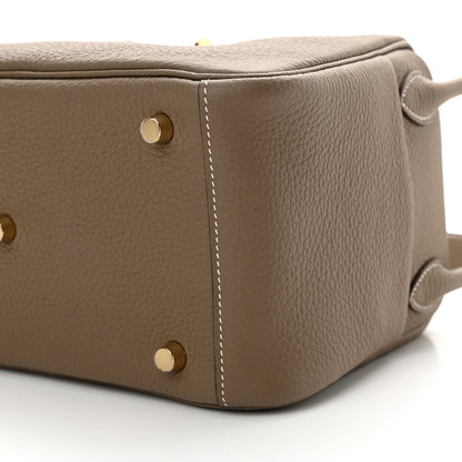 Hermes Taurillon Clemence Lindy 26 Etoupe 10 of 11