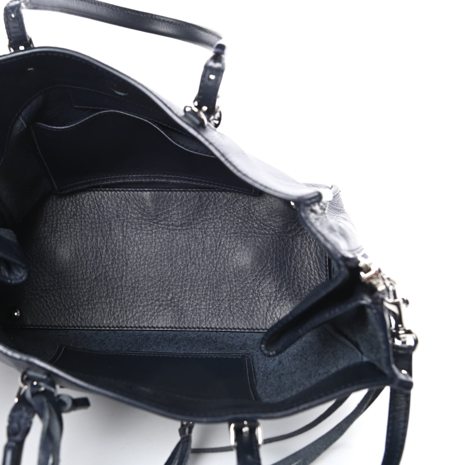 Balenciaga Veau Papier A6 Zip Around Tote Bleu Nuit 5 of 15