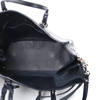 Balenciaga Veau Papier A6 Zip Around Tote Bleu Nuit 5 of 15