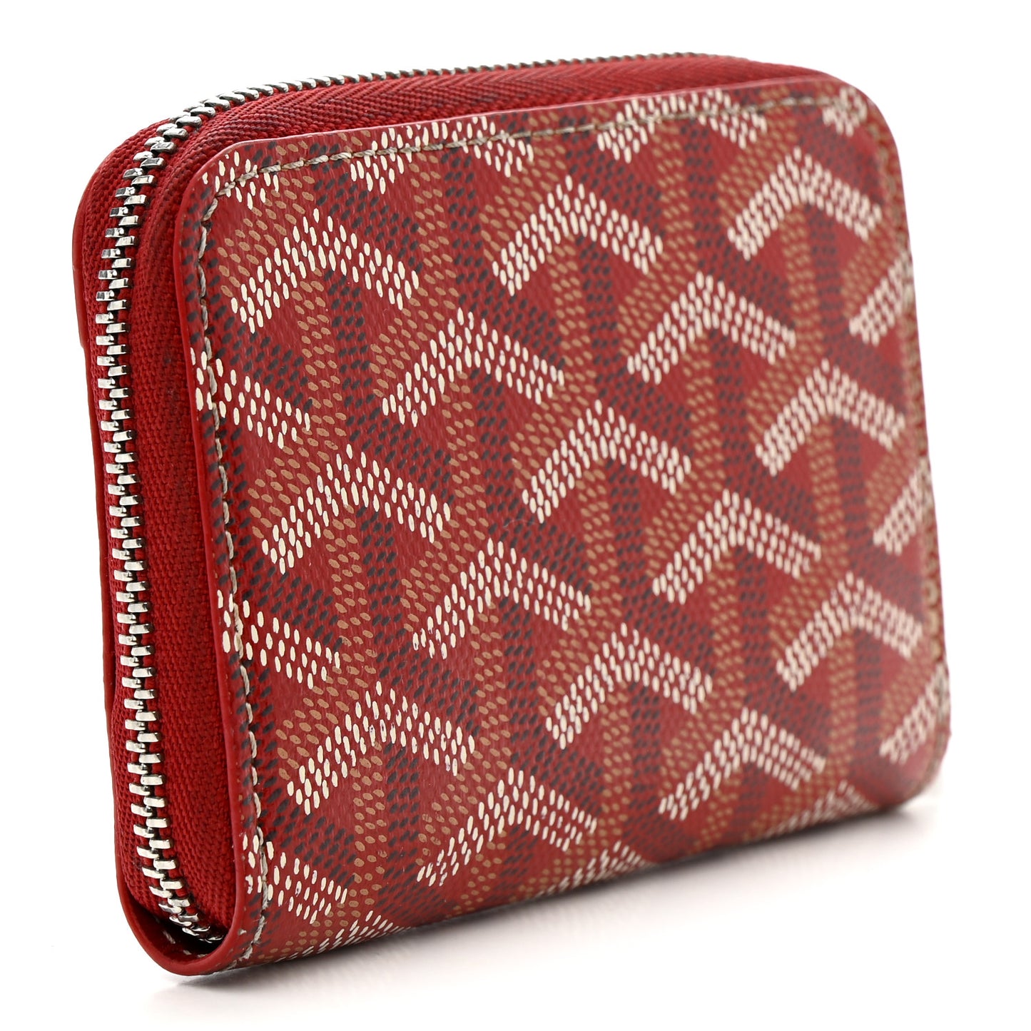 Goyardine Compact Wallet Red
