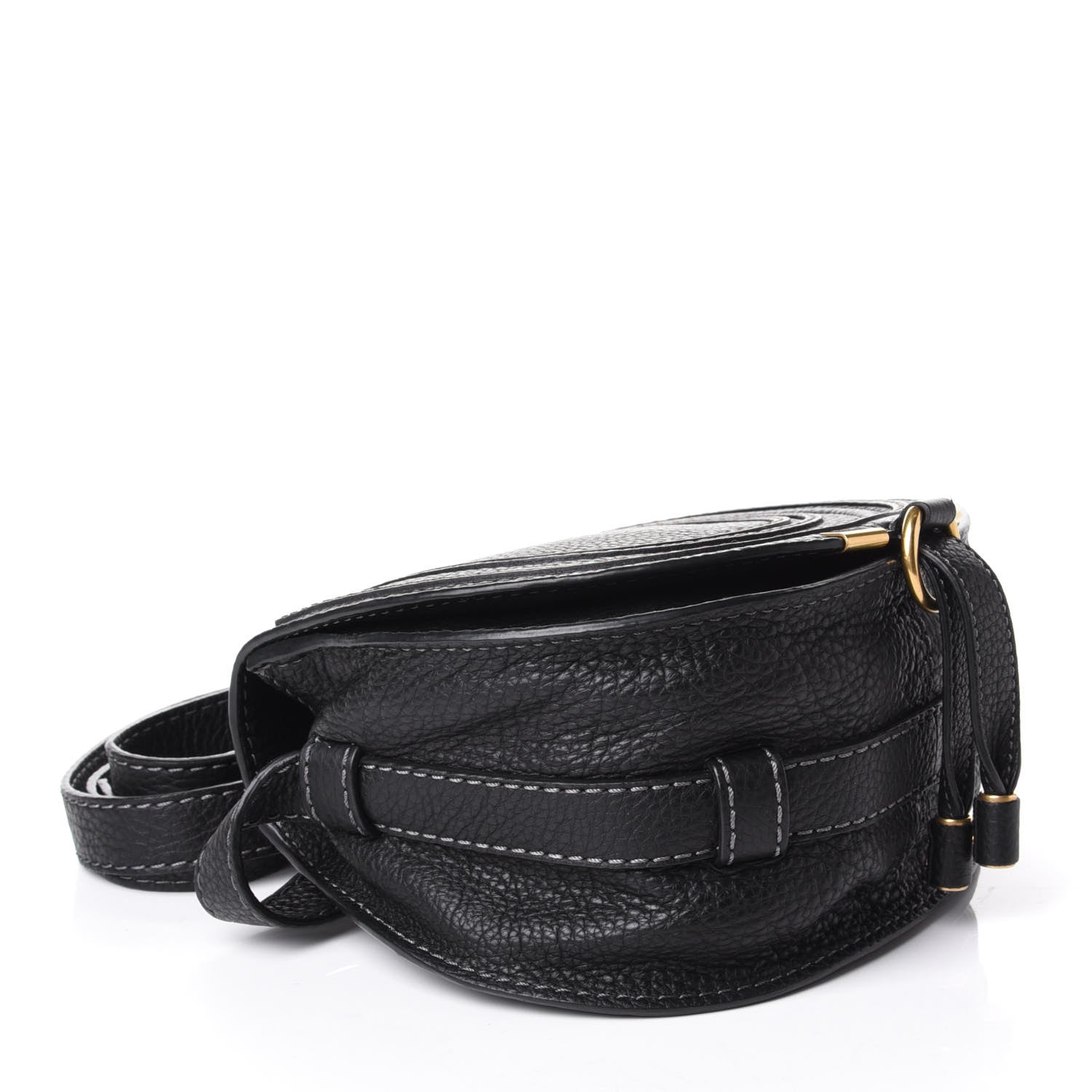 Chloe Calfskin Mini Marcie Round Crossbody Bag Black 3 of 9