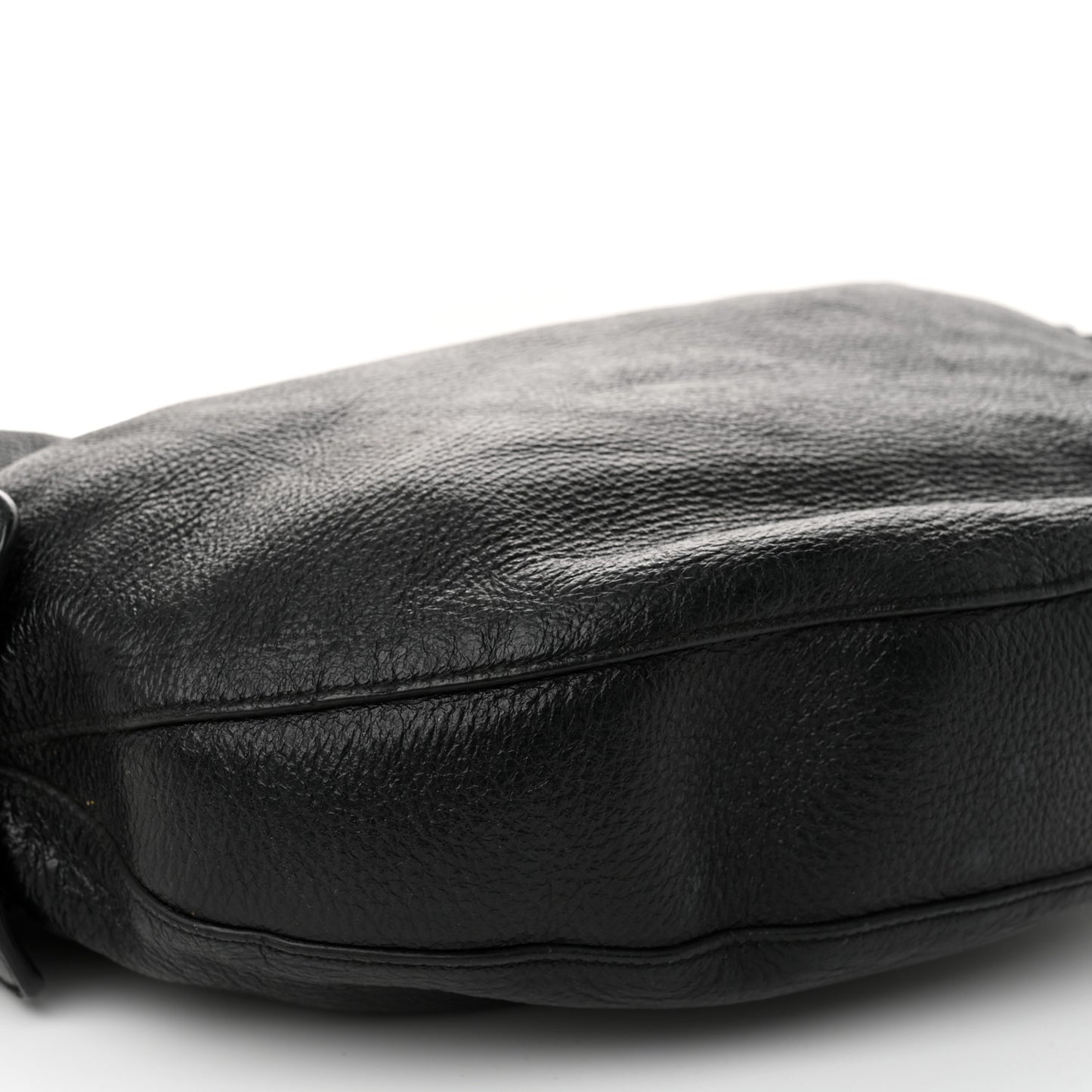 Grained Calfskin Hobo Black