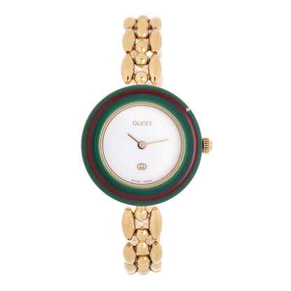 Gucci Stainless Steel 26mm Rice Link Interchangeable Bezel Quartz Watch 1 of 8