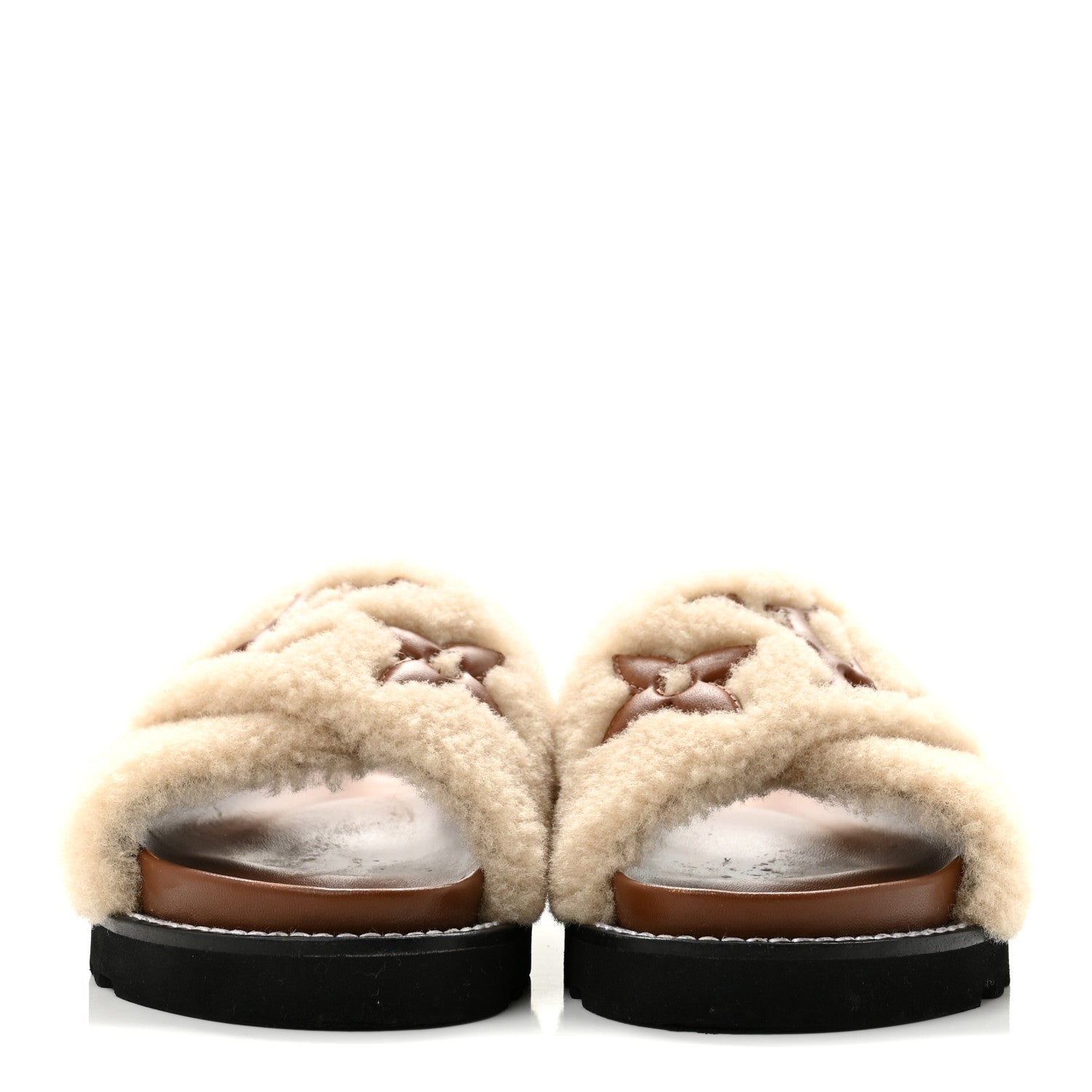 Louis Vuitton Shearling Paseo Flat Comfort Mule 37 Brown 3 of 11