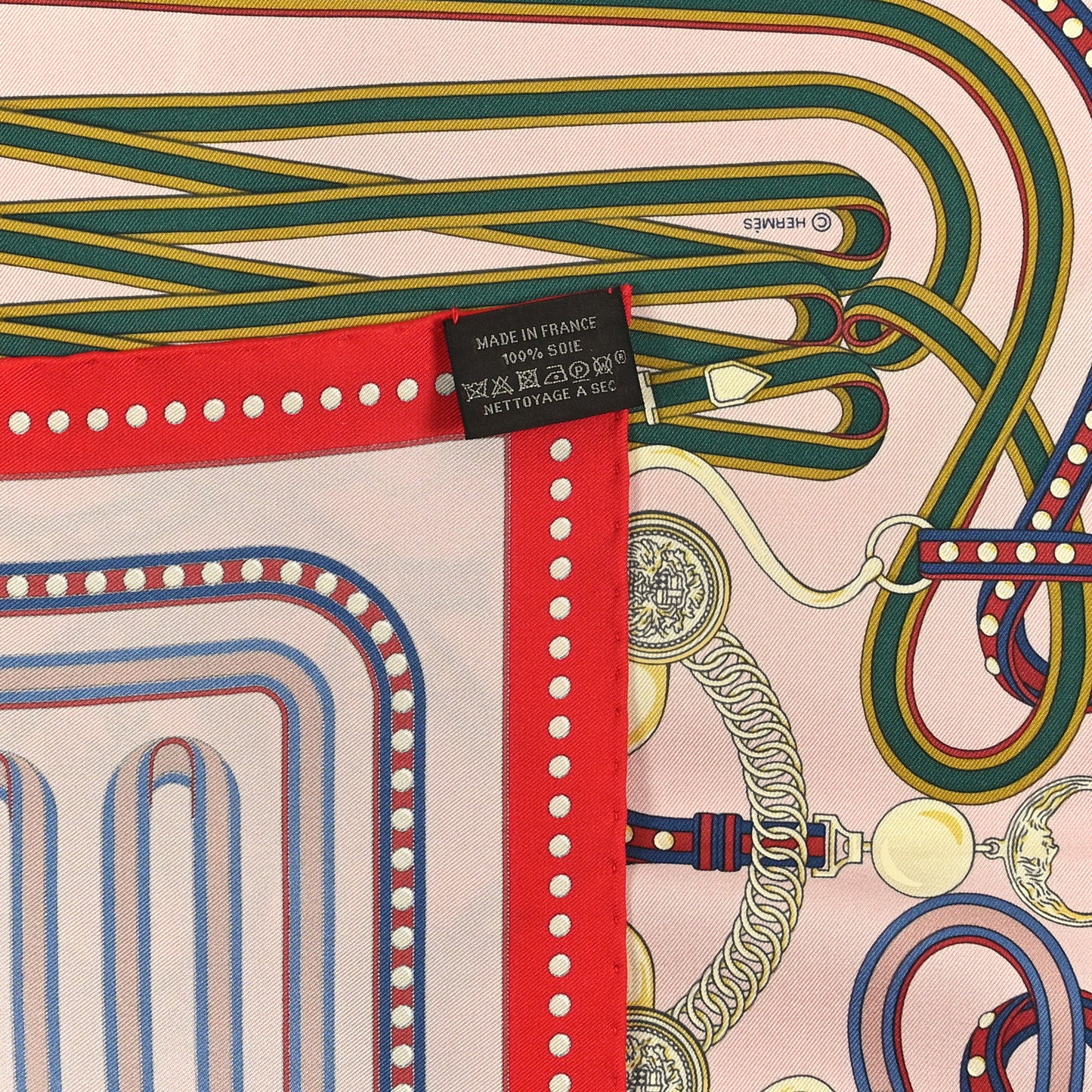 Silk Carre Grand Tralala Scarf 45 Rouge Rose Poudre Vert