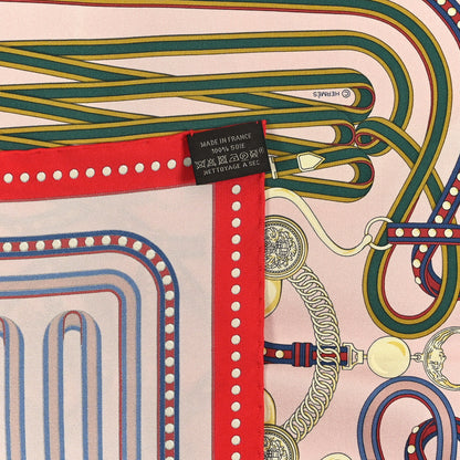 Hermes Silk Carre Grand Tralala Scarf 45 Rouge Rose Poudre Vert 3 of 3
