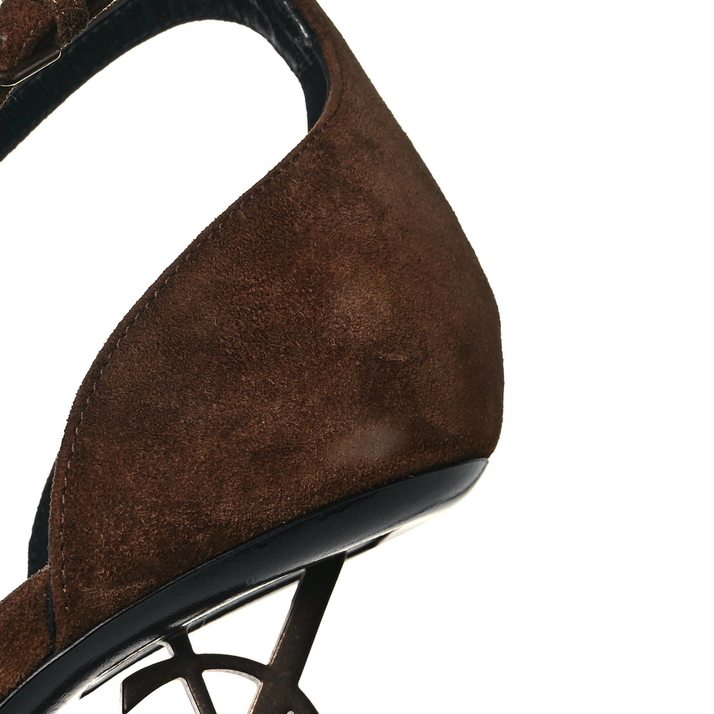 Suede Calfskin Opyum 110 Sandals 37 Cachemere Gold