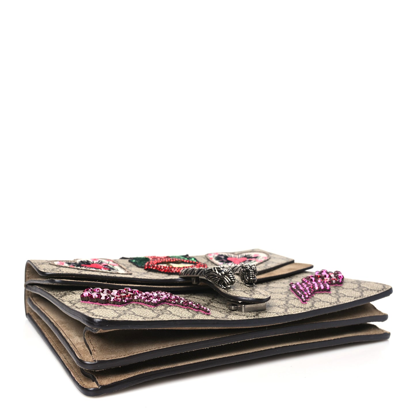 GG Supreme Monogram Embroidered Medium Dionysus Shoulder Bag Taupe