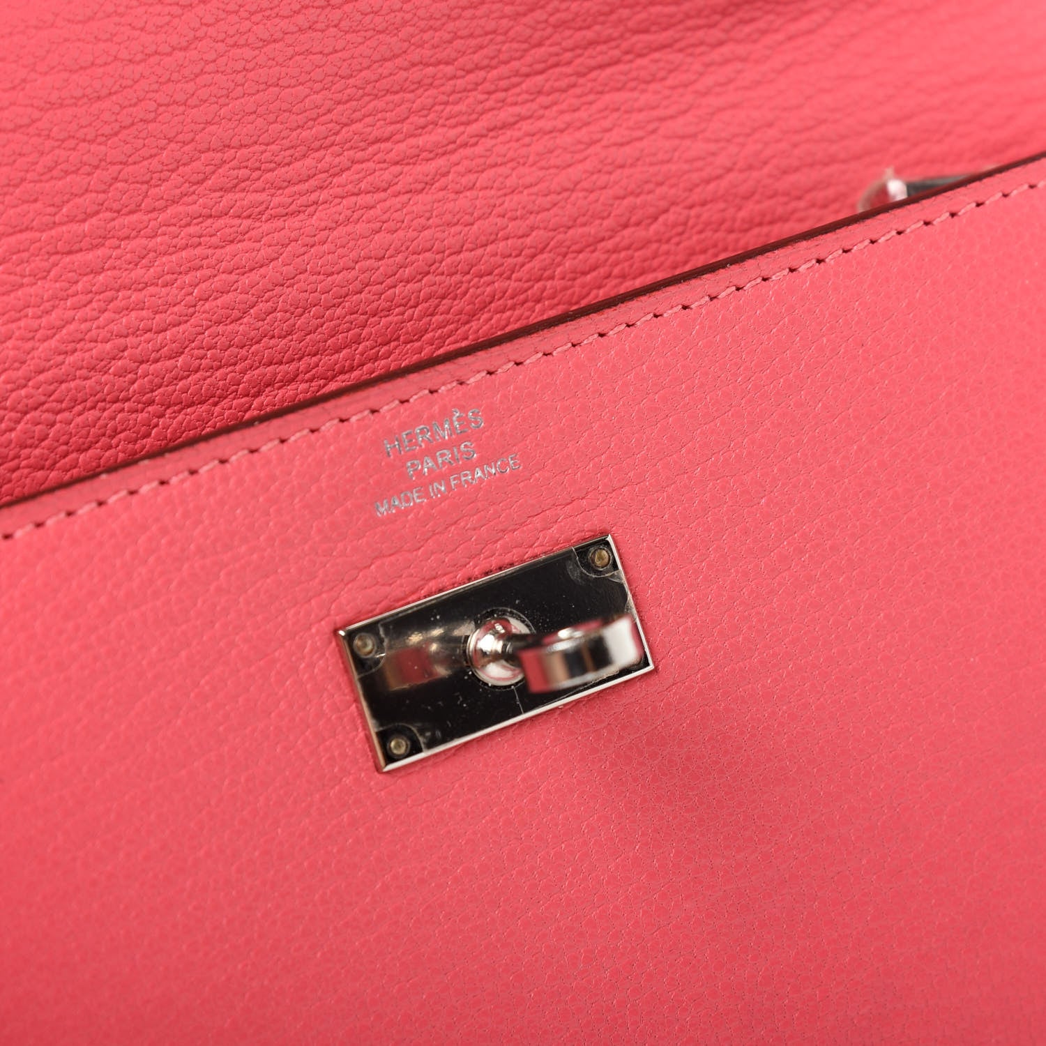 Hermes Chevre Mysore Kelly Longue Wallet Rose Lipstick 6 of 8