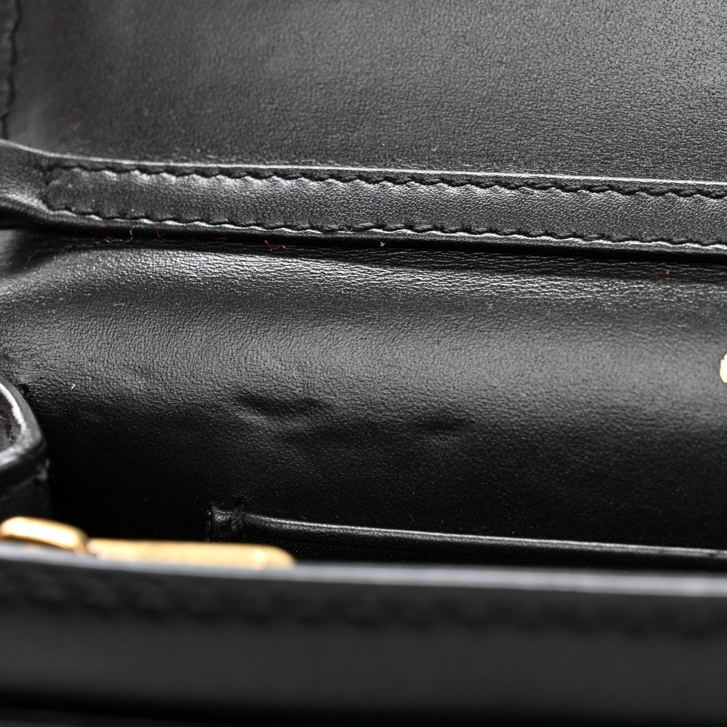 Calfskin J'Adior Wallet on Chain Pouch Black