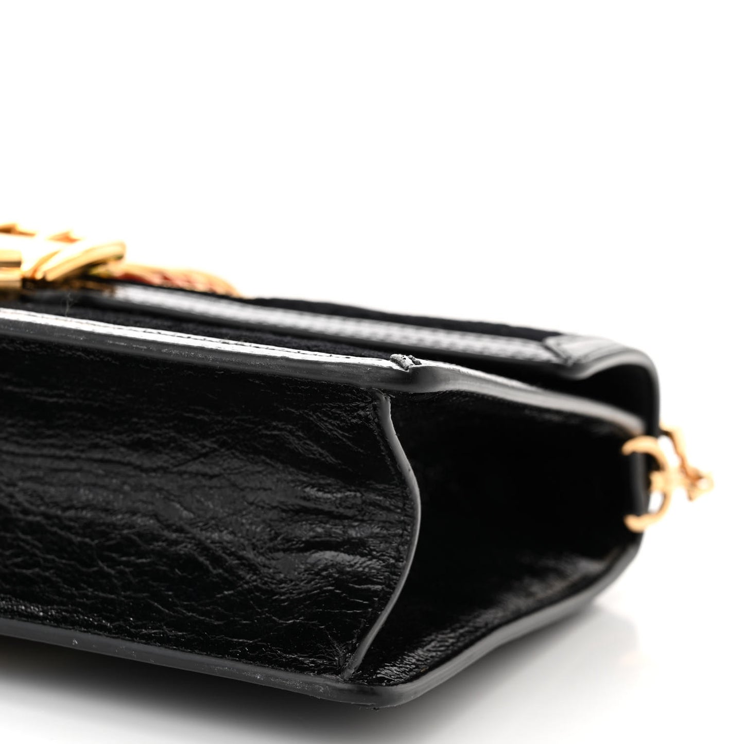 Velvet GG Monogram Small Sylvie Shoulder Bag Black