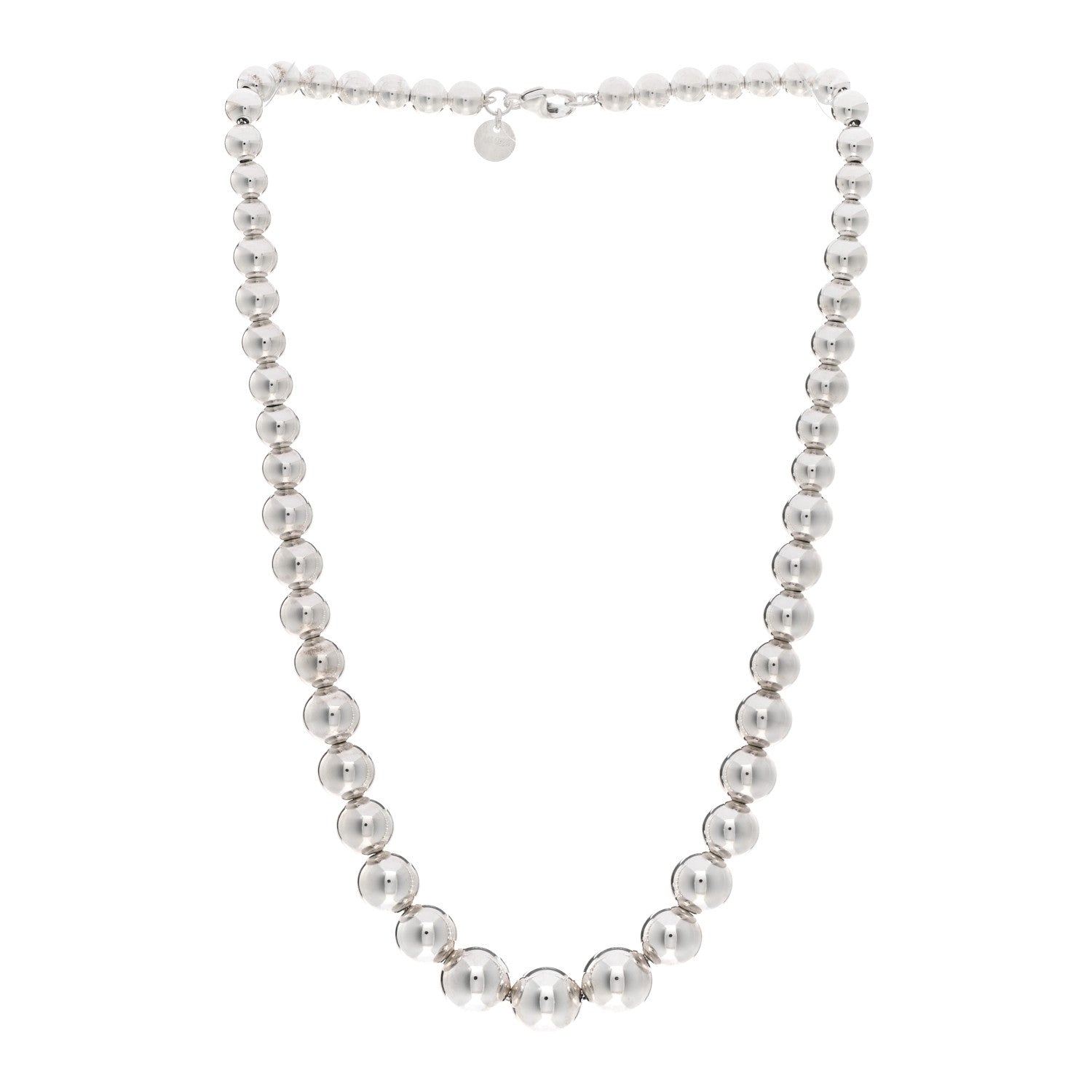 Tiffany Sterling Silver HardWear Graduated Ball Necklace 3 of 4