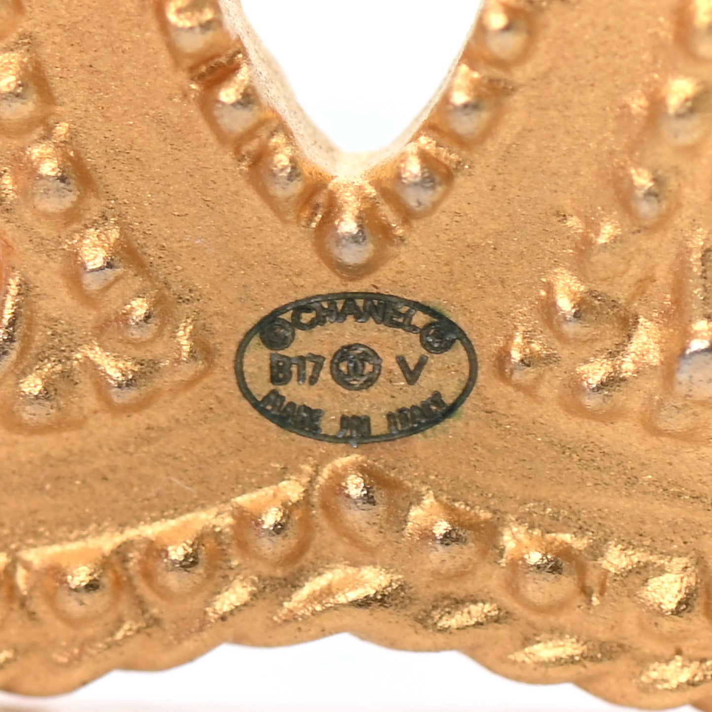 CC Drop Earrings Matte Gold