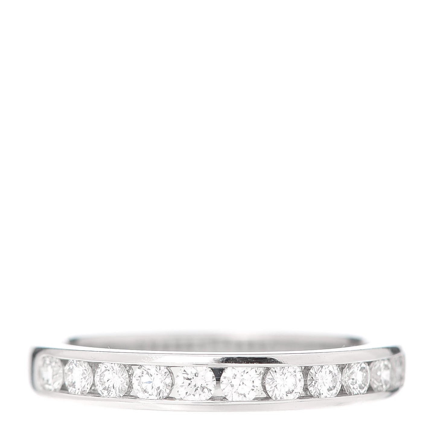 Platinum Diamond .33ctw Half Circle Wedding Band Ring 52 6
