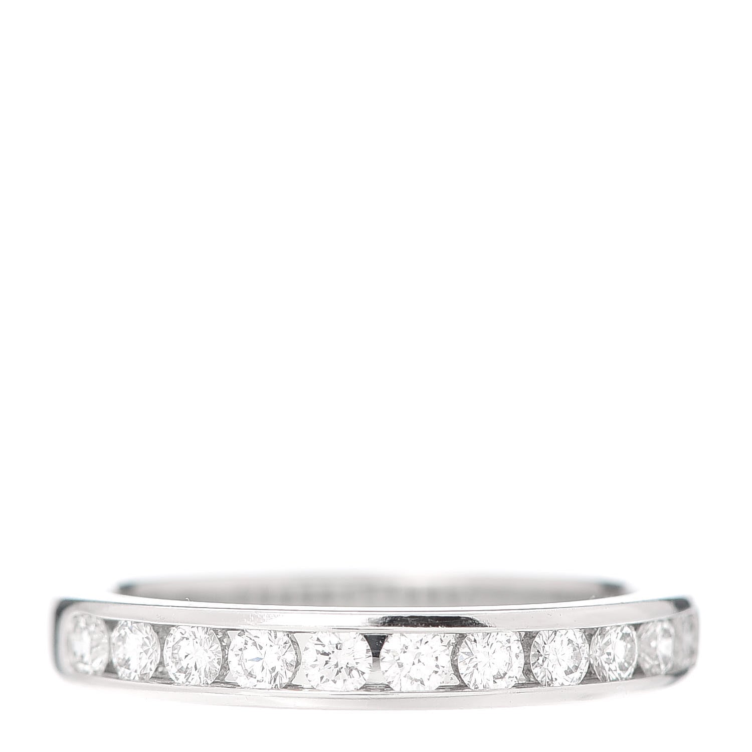 Tiffany Platinum Diamond .33ctw Half Circle Wedding Band Ring 52 6 1 of 5