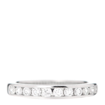 Tiffany Platinum Diamond .33ctw Half Circle Wedding Band Ring 52 6 1 of 5