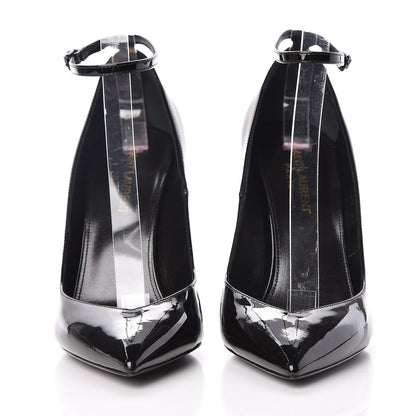 Saint Laurent Patent Opyum Appelle Moi Ankle Strap Pump 38 Black 2 of 10