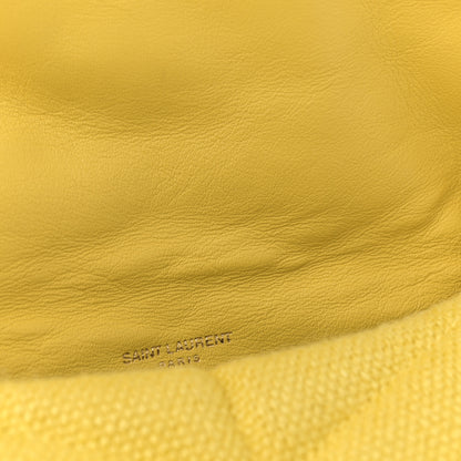 Saint Laurent Canvas Quilted Toy Loulou Puffer Monogram Chain Satchel Jaune Citron 11 of 11