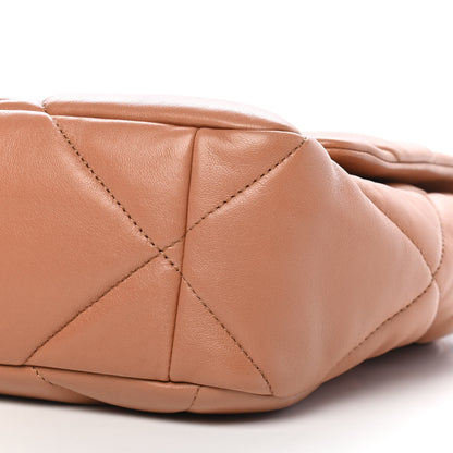 Chanel Lambskin Quilted Large Chanel 19 Flap Brown 9 of 9