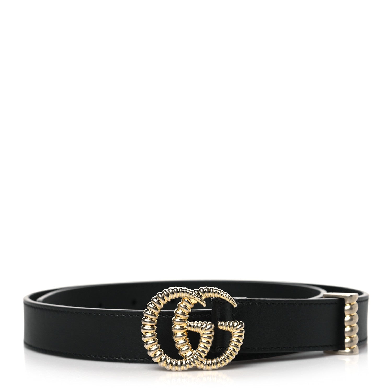 Gucci Moon Calfskin Torchon Double G 25mm Belt 85 34 Black 1 of 6