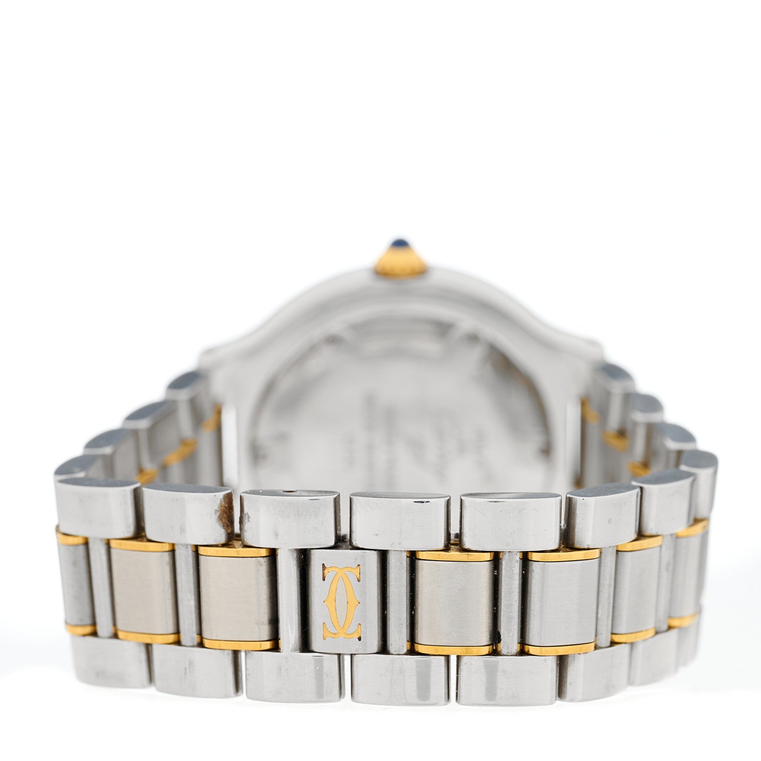 Cartier Stainless Steel 18K Yellow Gold 28mm Must De 21 Quartz Watch 3 of 4