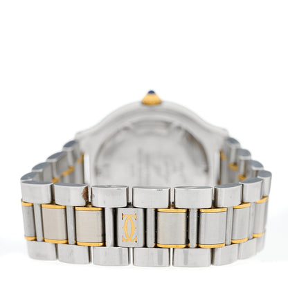 Cartier Stainless Steel 18K Yellow Gold 28mm Must De 21 Quartz Watch 3 of 4