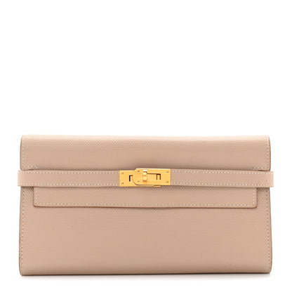 Hermes Grain d'H Kelly Longue Wallet Argile 1 of 9