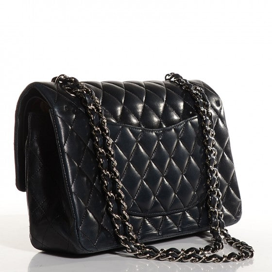 Chanel Lambskin Quilted Medium Double Flap Black 20 of 26