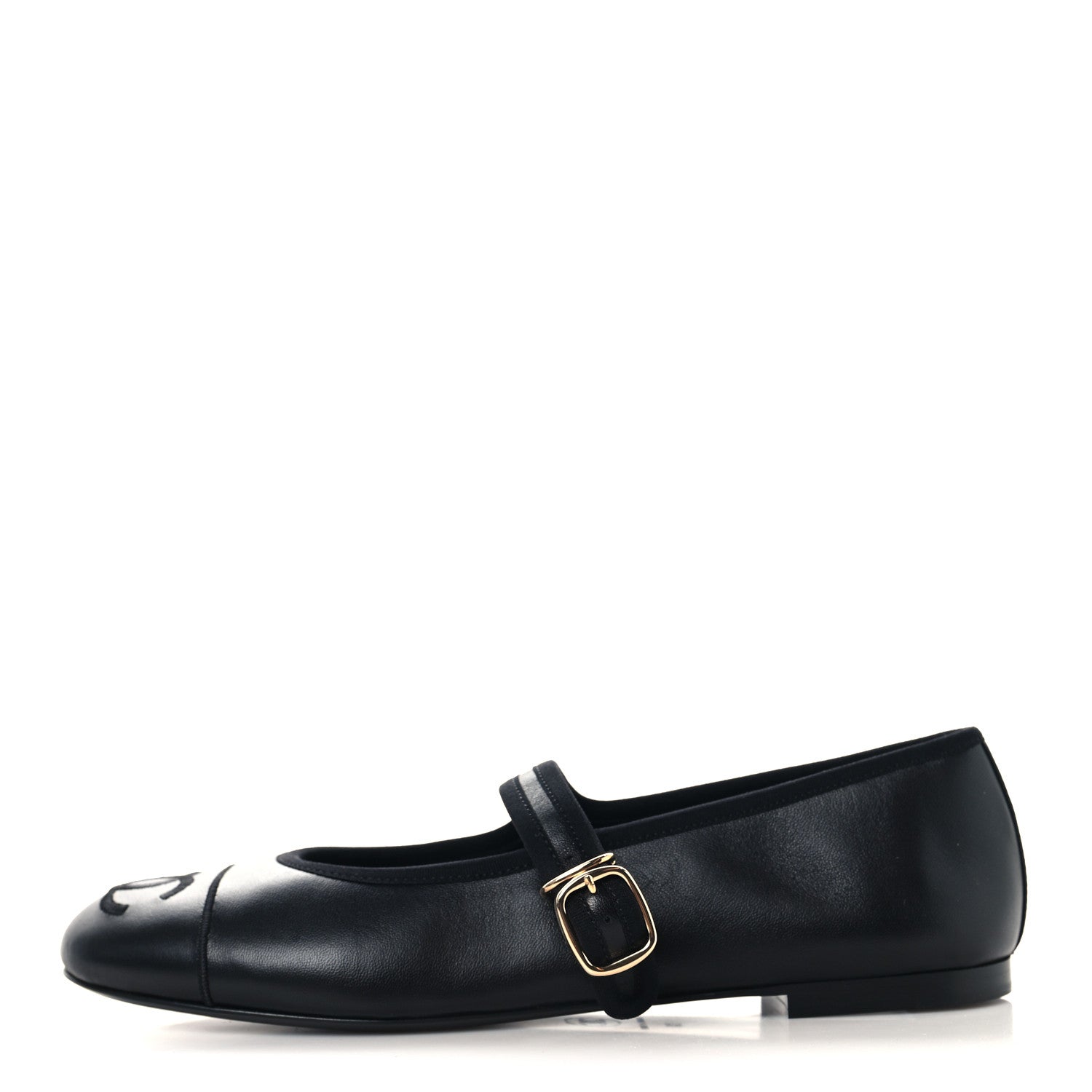 Chanel Lambskin Mary Jane Flats 38 Black 1 of 9