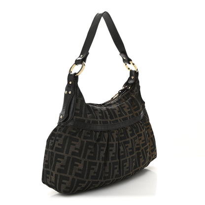 Fendi Zucca Cuoio Lucido Chef Hobo Tobacco Moro 3 of 10