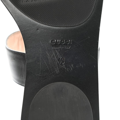 Gucci Calfskin GG Marmont Thong Sandals 40 Black 7 of 8