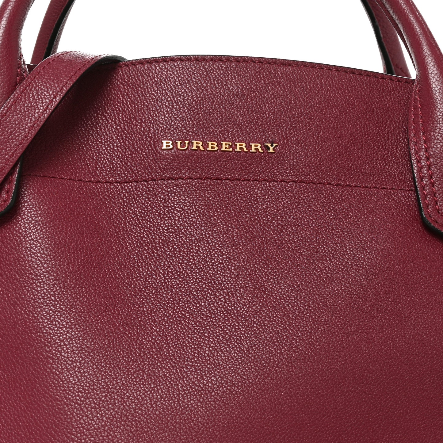 Grainy Calfskin Medium Milton Satchel Burgundy Red