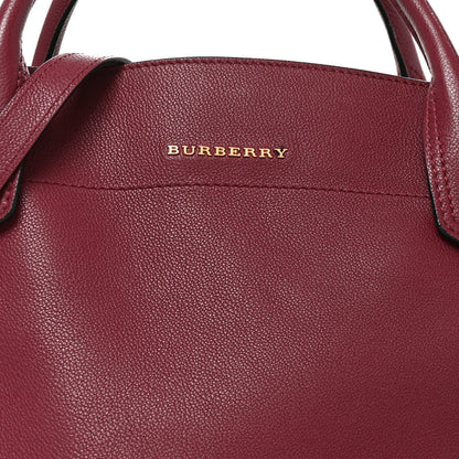 Burberry Grainy Calfskin Medium Milton Satchel Burgundy Red 7 of 9