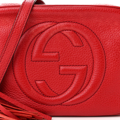 Gucci Pebbled Calfskin Small Soho Disco Bag Tabasco Red 8 of 19