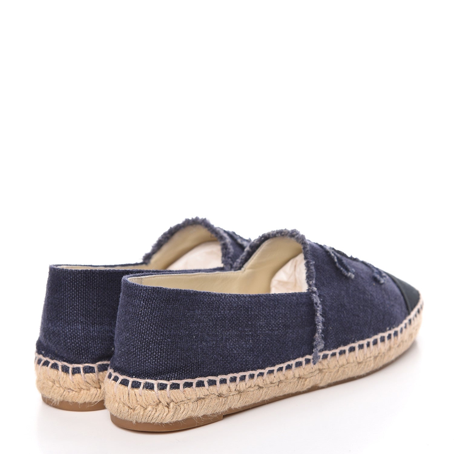 Chanel Canvas CC Espadrilles 40 Navy Black 4 of 16