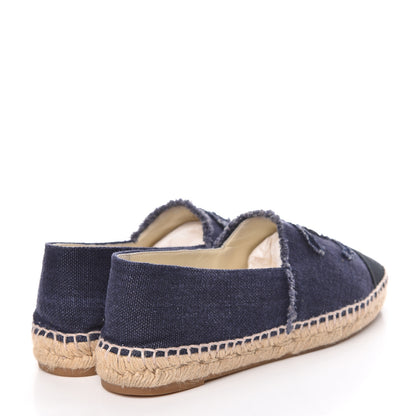 Chanel Canvas CC Espadrilles 40 Navy Black 4 of 16