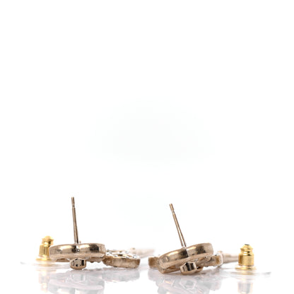 Chanel Metal Strass Crystal Scissors CC Earrings Gold 3 of 4
