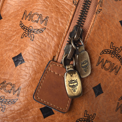 MCM Visetos Small Boston Bag Cognac 9 of 9
