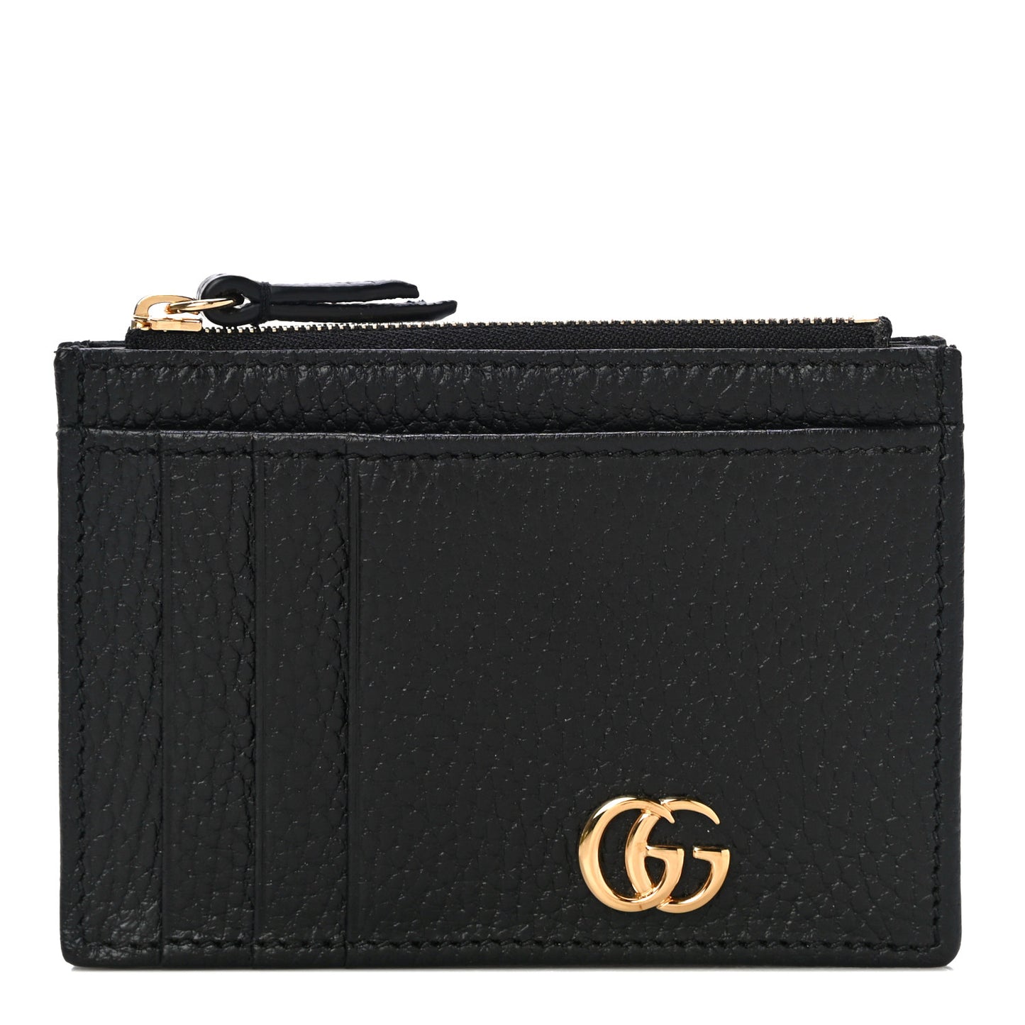 Dollar Calfskin GG Marmont Coin Case Card Holder Black
