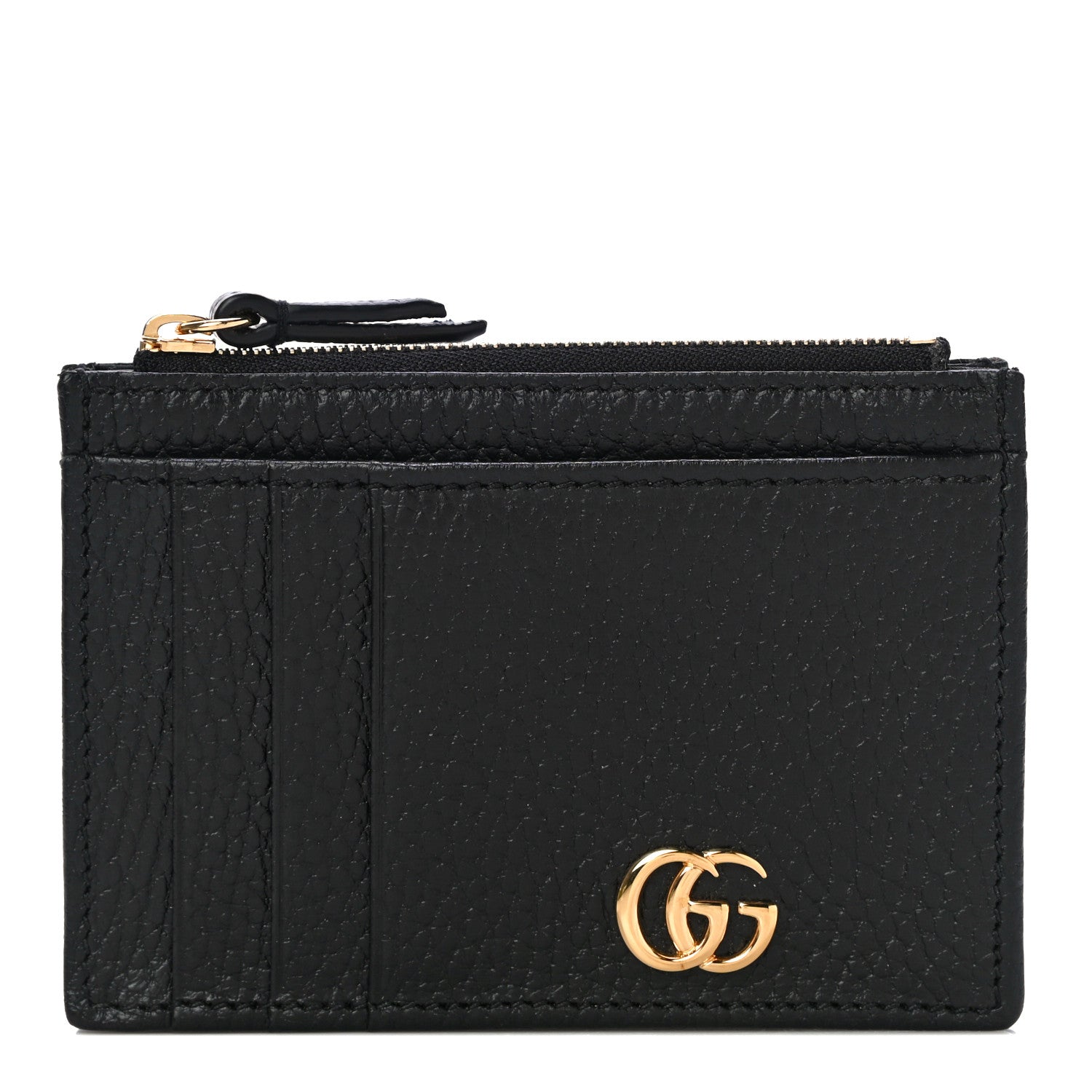 Gucci Dollar Calfskin GG Marmont Coin Case Card Holder Black 1 of 9