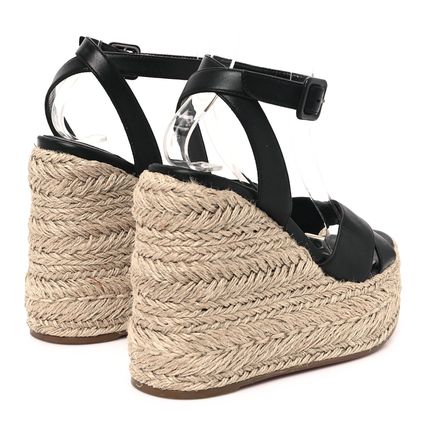 Goatskin Mariza Zeppa 130 Espadrille Sandals 37 Black