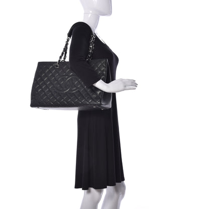 Chanel Caviar Quilted XL Grand Shopping Tote GST Black 2 of 9